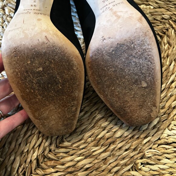 Kate Spade pumps, 9.5, black suede with grey stone adornments - Picture 8 of 8